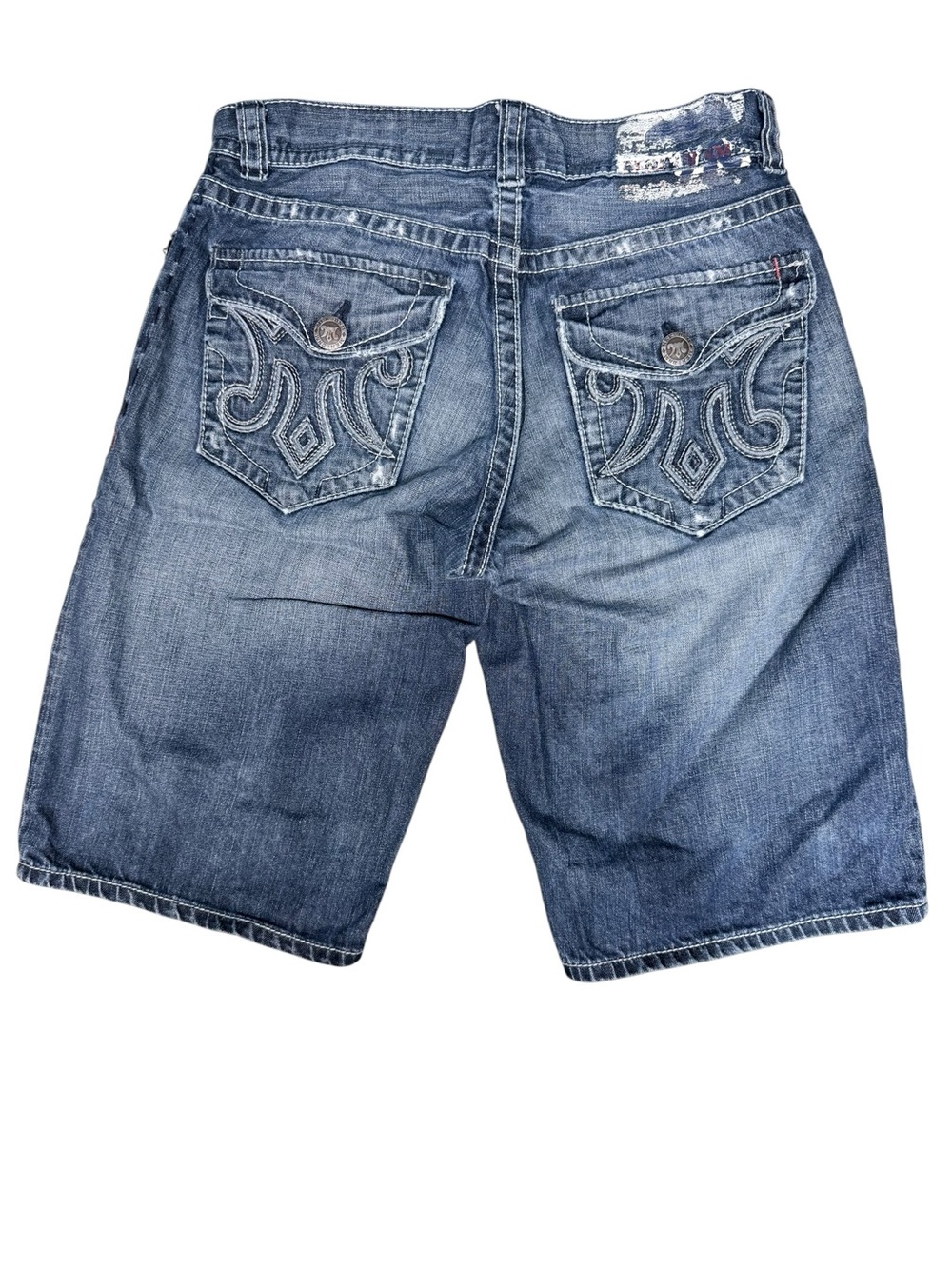 MEK Denim Men’s Bermuda Denim Shorts - Picture 2 of 12